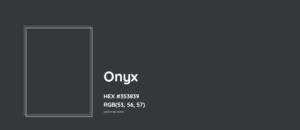 Onyx Color Code